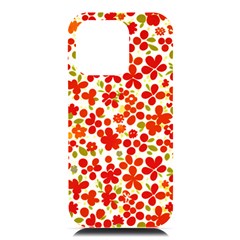 Mid Century Retro Floral 1970s 1960s Pattern 92 Iphone 16 Pro Max Black Uv Print Pc Hardshell Case