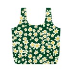 Mid Century Retro Floral 1970s 1960s Pattern 93 Full Print Recycle Bag (M) Back
