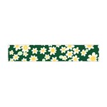 Mid Century Retro Floral 1970s 1960s Pattern 93 Premium Plush Fleece Scarf (Mini) Back