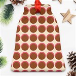 Retro 40s 50s Cupcake Pattern Ornament (Bell) Front