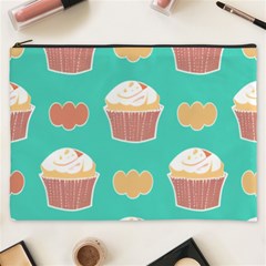 Retro 40s 50s Cupcake Pattern 3 Cosmetic Bag (xxxl)