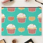 Retro 40s 50s Cupcake Pattern 3 Cosmetic Bag (XXXL) Back