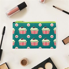 Retro 40s 50s Cupcake Pattern 2 Cosmetic Bag (xs)