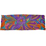 Mid Century Retro Floral 1970s 1960s Pattern 75 21 x60  Body Pillow Case Dakimakura (Two Sides) Back