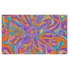 Mid Century Retro Floral 1970s 1960s Pattern 75 12 x20  Lumbar Throw Cushion Case (two Sides)