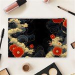 Korean Art Flowers Asian Pattern Cosmetic Bag (Large) Back