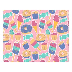 Ice Cream Donut Sweets Candie Two Sides Premium Plush Fleece Blanket (large)