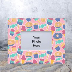 Ice Cream Donut Sweets Candie White Tabletop Photo Frame 4 x6 