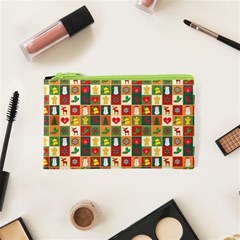 Template Christmas Pattern Cosmetic Bag (xs)