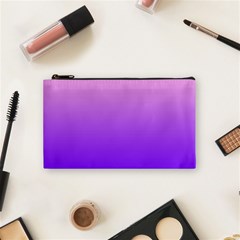 Cotton Candy Pink To Indigo Violet Linear Gradient Cosmetic Bag (small)