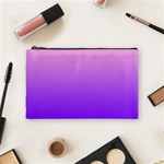 Cotton Candy Pink To Indigo Violet Linear Gradient Cosmetic Bag (Medium) Front