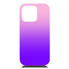 Cotton Candy Pink To Indigo Violet Linear Gradient Iphone 16 Pro Max Black Uv Print Pc Hardshell Case