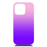 Cotton Candy Pink To Indigo Violet Linear Gradient iPhone 16 Pro Max Black UV Print PC Hardshell Case Front