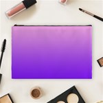 Cotton Candy Pink To Indigo Violet Linear Gradient Cosmetic Bag (Large) Front