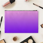 Cotton Candy Pink To Indigo Violet Linear Gradient Cosmetic Bag (Large) Back