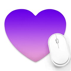 Indigo Violet To Cotton Candy Pink Linear Gradient Heart Mousepad
