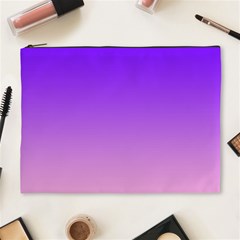 Indigo Violet To Cotton Candy Pink Linear Gradient Cosmetic Bag (xl)
