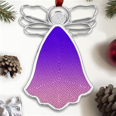 Indigo Violet To Cotton Candy Pink Linear Gradient Metal Loving Angel Silver 