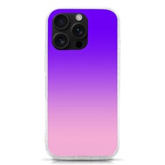 Indigo Violet To Cotton Candy Pink Linear Gradient Iphone 16 Pro Tpu Uv Print Case