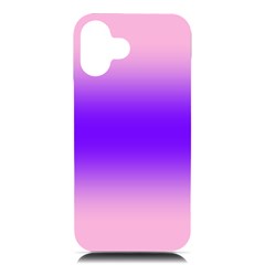 Cotton Candy Pink To Indigo Violet Bilinear Gradient Iphone 16 Plus Black Uv Print Pc Hardshell Case