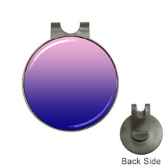 Cotton Candy Pink To Navy Blue Linear Gradient Hat Clips With Golf Markers