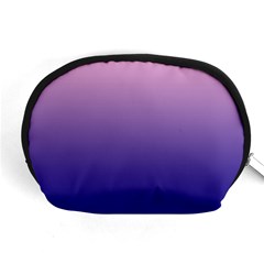 Cotton Candy Pink To Navy Blue Linear Gradient Accessory Pouch (medium)