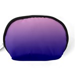 Cotton Candy Pink To Navy Blue Linear Gradient Accessory Pouch (Medium) Back