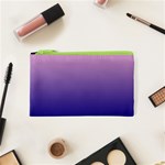Cotton Candy Pink To Navy Blue Linear Gradient Cosmetic Bag (XS) Front
