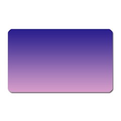 Navy Blue To Cotton Candy Pink Linear Gradient Magnet (rectangular)