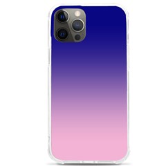 Navy Blue To Cotton Candy Pink Linear Gradient Iphone 12 Pro Max Tpu Uv Print Case