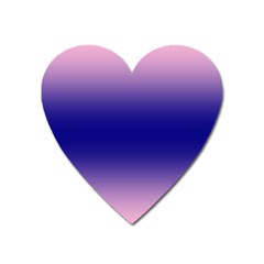 Cotton Candy Pink To Navy Blue Bilinear Gradient Heart Magnet