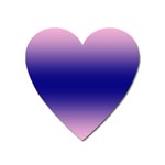 Cotton Candy Pink To Navy Blue Bilinear Gradient Heart Magnet Front