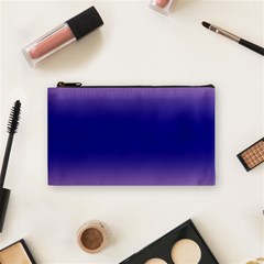 Cotton Candy Pink To Navy Blue Bilinear Gradient Cosmetic Bag (small)
