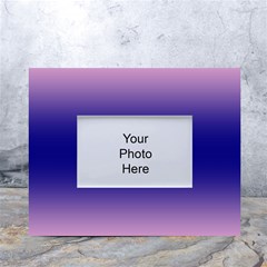 Cotton Candy Pink To Navy Blue Bilinear Gradient White Tabletop Photo Frame 4 x6 
