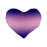 Navy Blue To Cotton Candy Pink Bilinear Gradient Standard 16  Premium Heart Shape Cushions Front