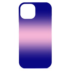 Navy Blue To Cotton Candy Pink Bilinear Gradient Iphone 15 Black Uv Print Pc Hardshell Case
