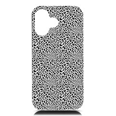 Black White Leopard Iphone 16 Black Uv Print Pc Hardshell Case