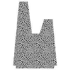 Black White Leopard Japanese Wrist Knot Bag
