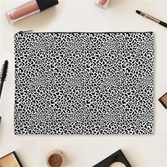 Black White Leopard Cosmetic Bag (xl)
