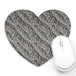 Silver Leopard Heart Mousepad Front