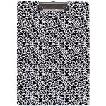 Black White Giraffe Pattern A4 Acrylic Clipboard Front