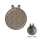 Beige Snake Pattern Hat Clips with Golf Markers Front