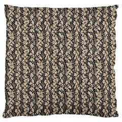 Beige Snake Pattern Standard Premium Plush Fleece Cushion Case (two Sides)