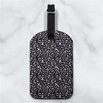 Brown Giraffe Pattern Nappa Leather Luggage Tag Rectangle Back