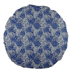 Blue Roses Large 18  Premium Round Cushions