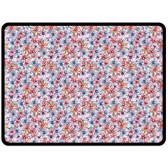 Floral Mix Two Sides Fleece Blanket (large)