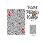 Grey Roses Playing Cards 54 Designs (Mini) Front - HeartK