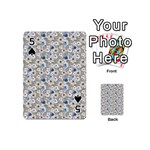 Grey Roses Playing Cards 54 Designs (Mini) Front - Spade5