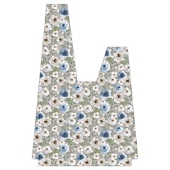 Grey Roses Japanese Wrist Knot Bag
