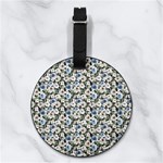 Roses Nappa Leather Luggage Tag Round Back
